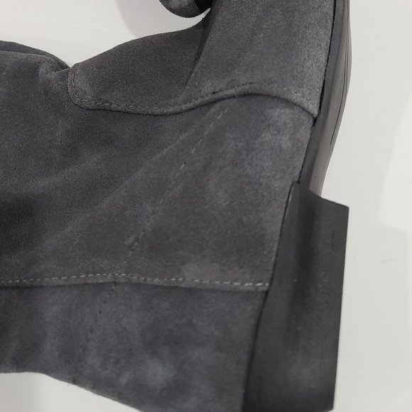 $105 Discount ✅ Nine West SITCOM Over the Knee Grey Suede Boots 8½M  ✨ NEW - Picture 9 of 12